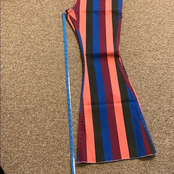 Striped Bell Bottom Jeans. NWOT - Picture 4 of 8